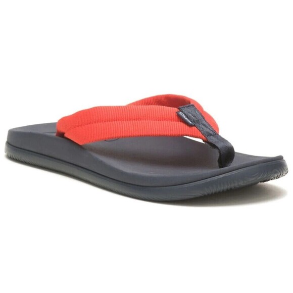 Chaco Shoes - NEW Chaco Womens Sandals Chillos Flip Flop Tube Orange Dark Grey Size 9 NIB